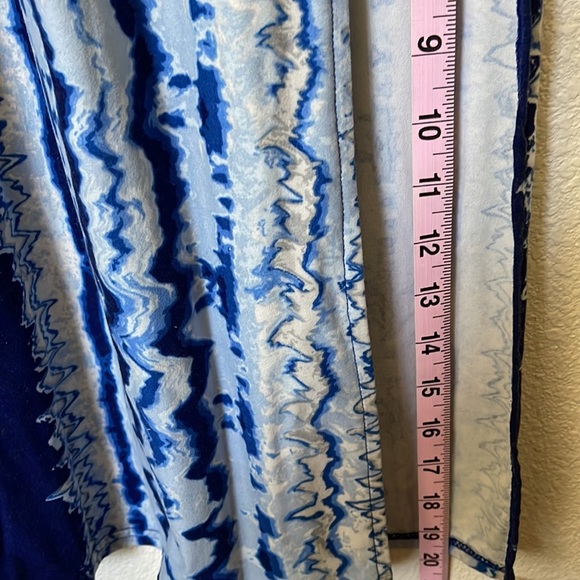 Blue Marbled Long Maxi Dress Size M - Picture 7 of 7